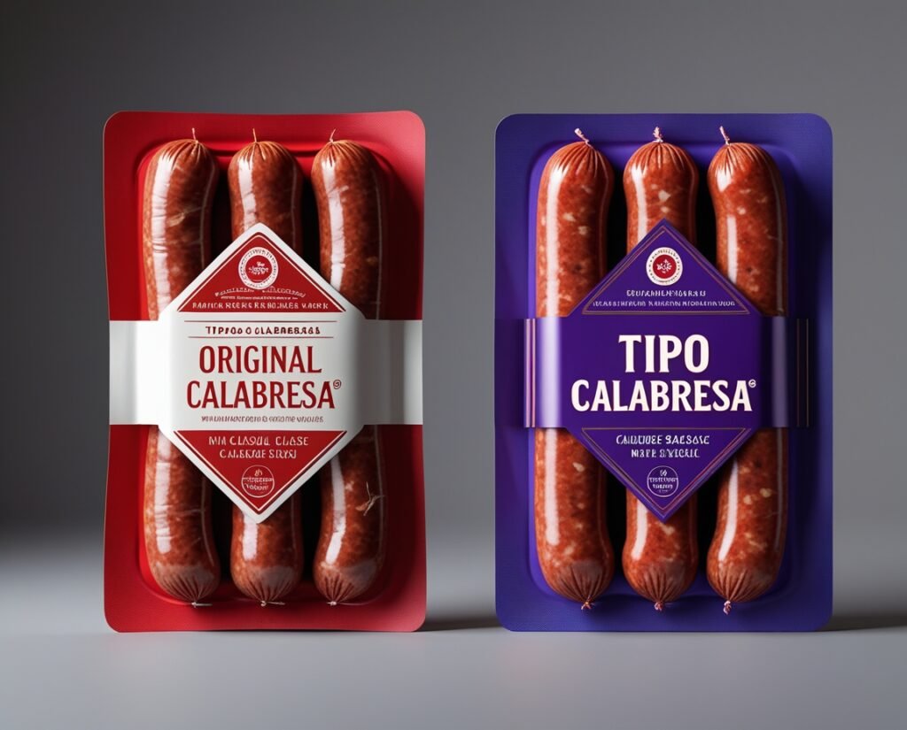 Qual a diferença entre linguiça calabresa e tipo calabresa