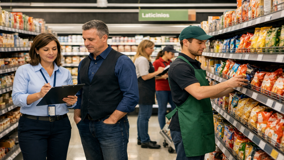 operação de loja no supermercado