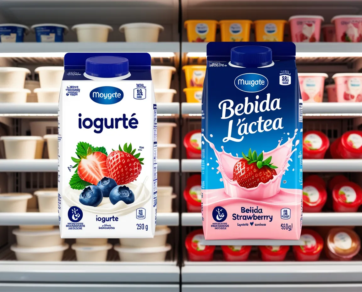 qual a diferença entre bebida láctea e iogurte