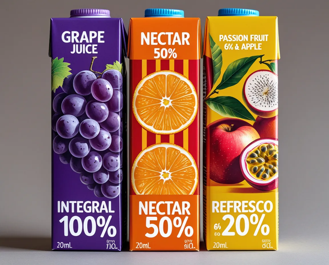 suco néctar e resfresco qual a diferença?